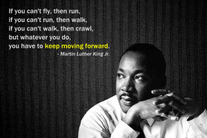 Perfect timing! Leave it to MLK to have just the right words. Fitting ...