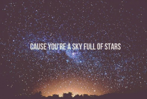 ... tags for this image include: stars, coldplay, sky, love and quote