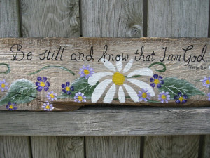 Barnwood Sign, Wood Sign Sayings, Scripture Wood Sign Daisy Art Be ...