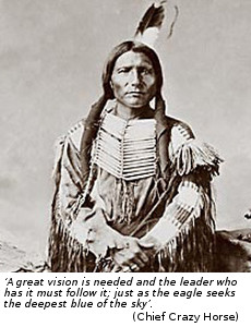 Chief Crazy Horse with quote