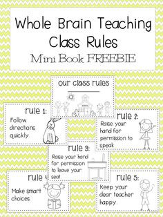 FREE: Whole Brain Teaching Rules Mini Book Printable ...