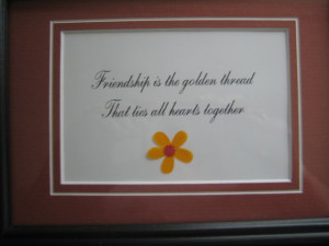 Framed quote about a friend 7x9 - 