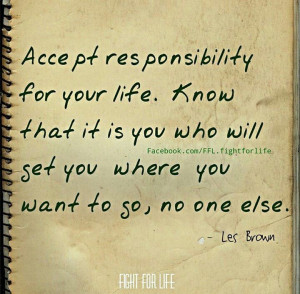 Accept responsibility