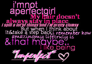 Unperfect Girl...