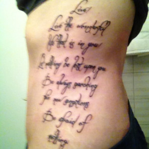 Tattoo 10 Live The Wonderful Life That Is In You Let