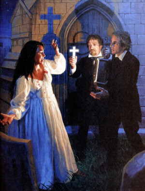 ... van helsing gothic horror Book Illustrations brides of dracula lucy