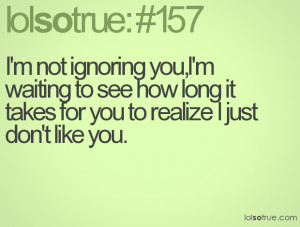 not ignoring you,I'm waiting to see how long it takes for you to ...