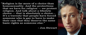 ... . And The Protections That We Have For Religion.. - Jon Stewart