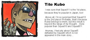 Kubo Comments on Which Squad Would You Be in Survey