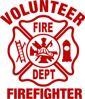 Volunteer Firefighter - Fire Dept Vinyl Decal Sticker