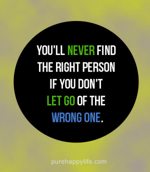Love Quote: you’ll never find the right person if you don’t..