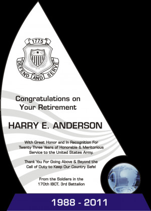 Congratulations On Your Retirement, Harry E. Anderson