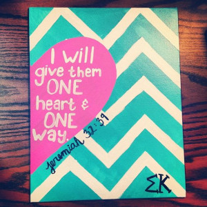 Sigma Kappa One Heart One Way Painting by SigmaKappaShop on Etsy, $15 ...