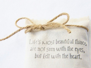 Lavender sachet with a love quote