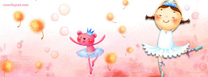 Cute Ballerina Facebook Cover Layout