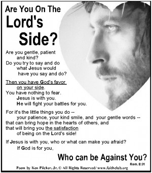 Poem about Having God on your side - If the Lord is with you, who can ...