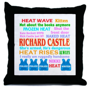 ... More Fun Stuff > Richard Castle Funny Quotes Throw Pillow