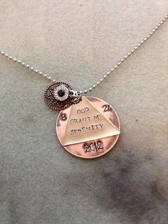 AA Alcoholics Anonymous Anniversary Sobriety Necklace by KLBaby, $15 ...
