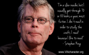 Stephen King quote on reading