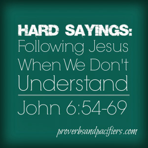 Hard Sayings: Following Jesus When We Don't Understand