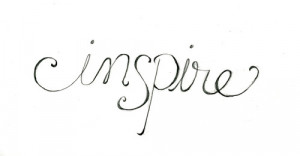 art word cursive inspire simple