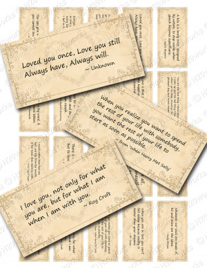neutral sayings Love Quotes Digital Collage Sheets