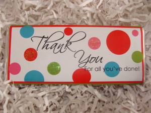 Thank You & Appreciation Candy Bars for Holidays, Corporate or Teacher ...
