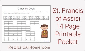 St. Francis of Assisi Printables and Worksheet Packet