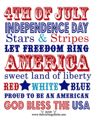 Fourth of July Art Printable :: The Crafting Chicks