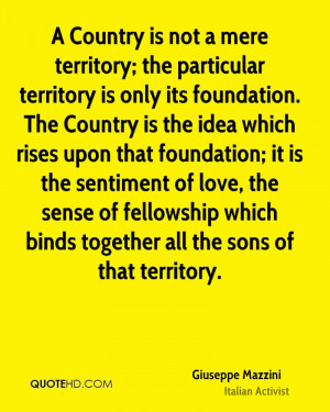 Country is not a mere territory; the particular territory is only ...