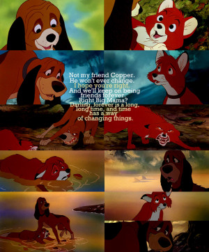 The Fox And The Hound Quotes The fox and hound sad saddest