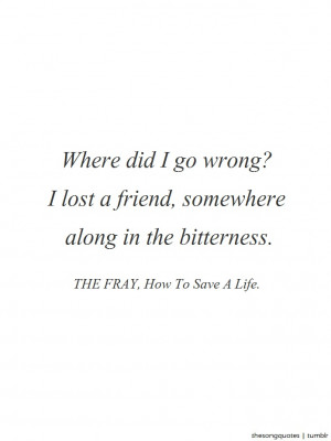 The Fray, How To Save A Life.LISTEN TO AUDIO.About the song: In an ...