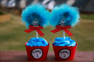 Cat In The Hat Quotes Thing 1 And Thing 2 Thing 1 and thing 2 cupcakes