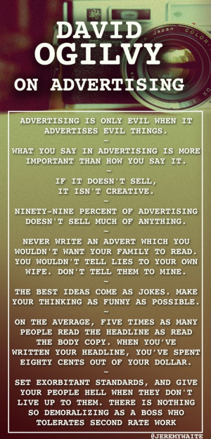 David Ogilvy on #Advertising
