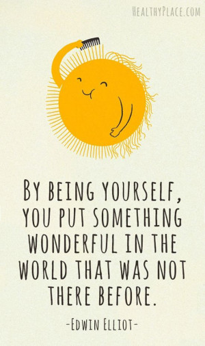 sun yellow Be yourself positive cute quotes life quotes teen quotes ...