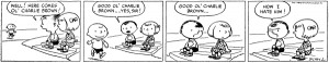 First Peanuts strip, October 2, 1950. From left-to-right: Charlie ...