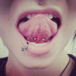 tumblr.com#tongue piercing #piercing