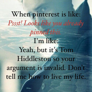 Pinterest needs to stop judging me about my Tom Hiddleston pinning ...