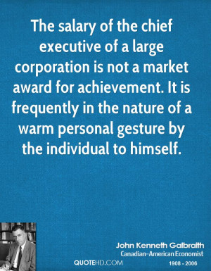 The salary of the chief executive of a large corporation is not a ...