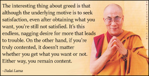 the interesting thing about greed is that although the underlying ...