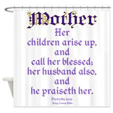 Bible Verses For Mothers Day Shower Curtains