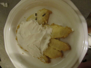 ... cooked, we made snowflakes for our Advent tree using coffee filters