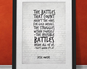 Winning Motivational Print, Quote P rintable Art, The battles that ...