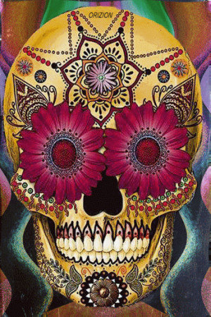 Trippy Skull Gif
