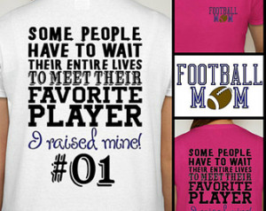 Football Mom t-shirt Proud Footbal l Mom Shirt Sports Fan Cheer S M L ...