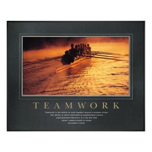 Teamwork Rowers Motivational Poster