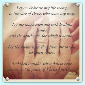 Massage Therapist Prayer / Inspirational words