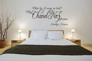 Marilyn Monroe Chanel No.5 Quote Vinyl Wall by WallStickersDecals, $15 ...