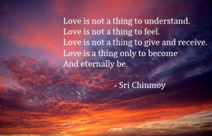 love is not a thing to understand love is not a thing to feel love is ...