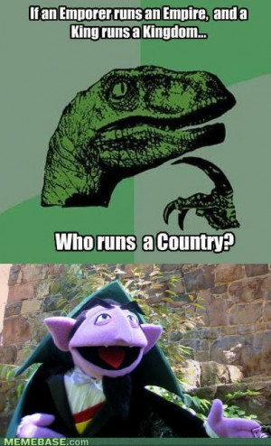 meme the count raptor funny dinosaur sesame street